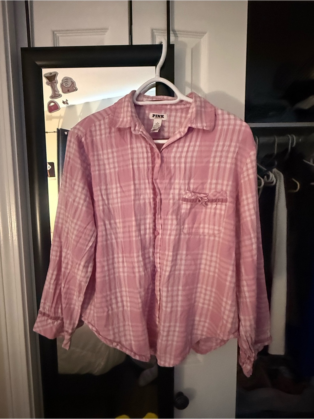 PINK Pink Plaid Pajama Set